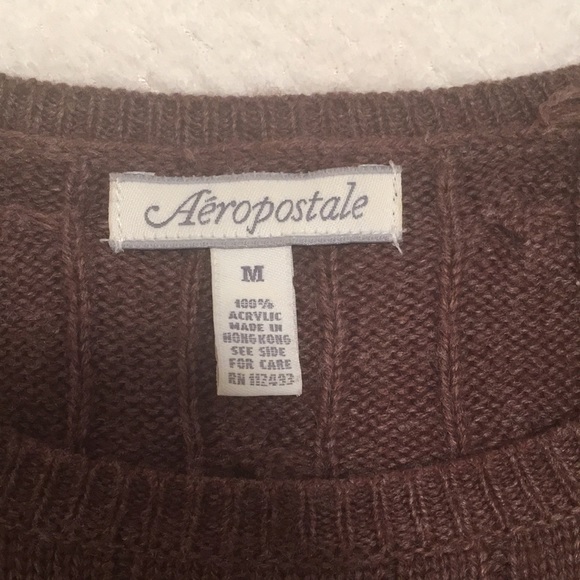 Sweater off the shoulder. Aeropostale. Size US M. Brown. Used. Smoke free home❤️ - Picture 2 of 8